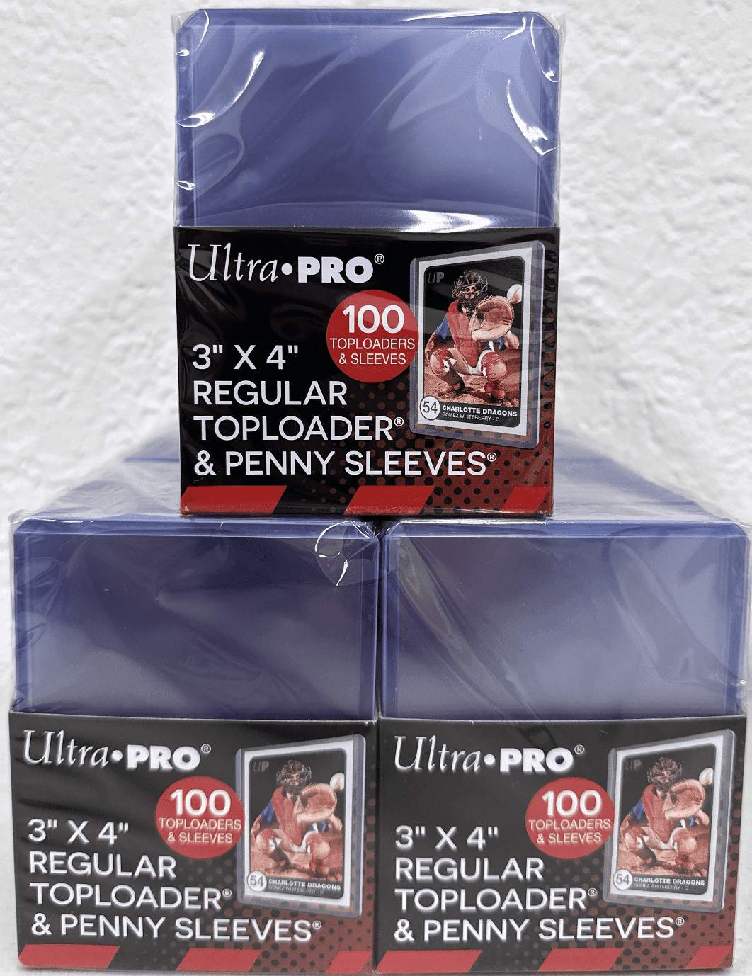 ultra pro card sleeves top loader Ultra Pro Bundle: Toploader & Card Sleeves 3in x 4in (200)