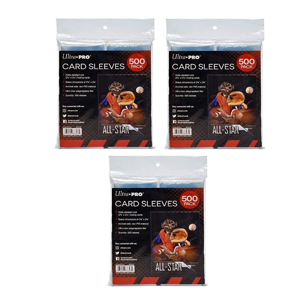 Ultra PRO Clear Card Sleeves for Standard Size Trading Cards Measuring