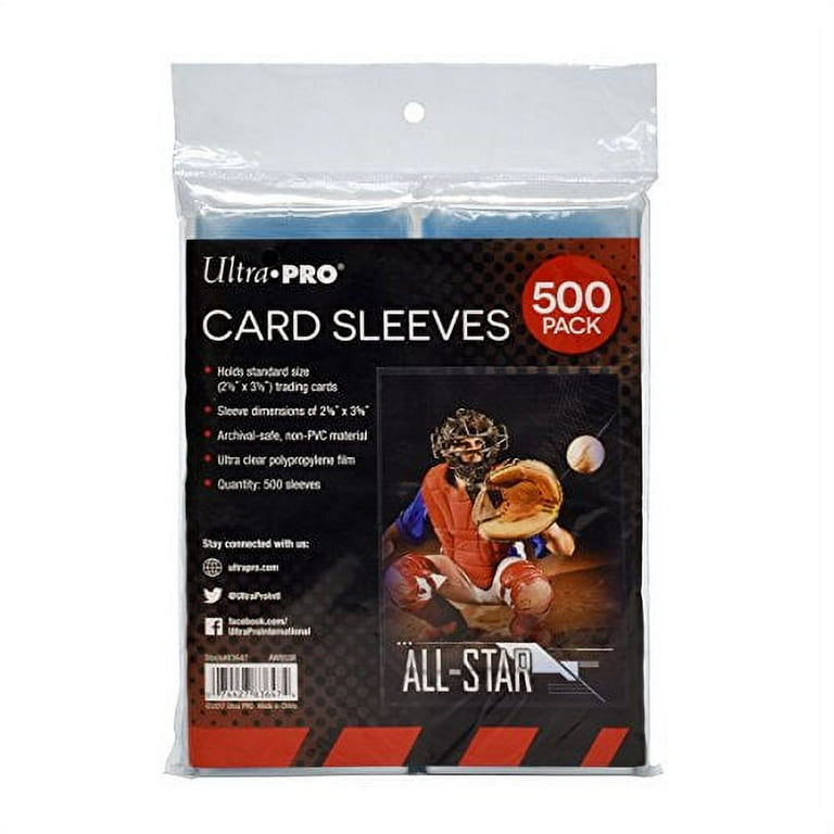 Ultra PRO Clear Card Sleeves for Standard Size Trading Cards measuring 2.5  x 3.5 (500 count pack) 