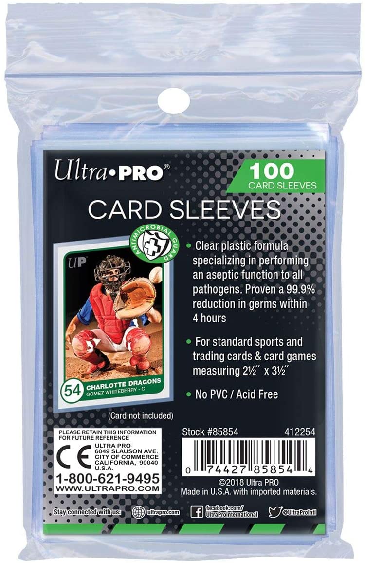 Ultra PRO Clear Trading Card Sleeves, 100 Pieces