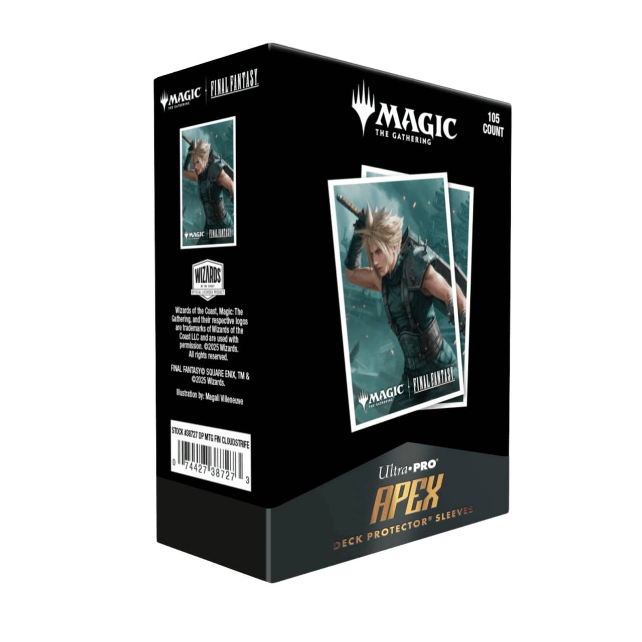 final fantasy 10 card sleeves X (Tidus/Yuna) FFTCG Deck Protector Sleeves(60) rendered in the bold style of the MTG x Final Fantasy collaboration Ultra PRO: 105ct Standard Sleeves