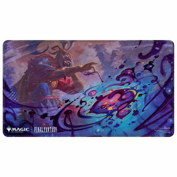 Final Fantasy x Universes Beyond Sephiroth (Wisnu Tan) Black Stitched Playmat for Magic: The Gathering