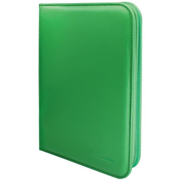 Ultra PRO - Vivid 4-Pocket Zippered PRO-Binder: (Green) Protect Up to 160 Collectible Trading Cards, Sports Cards or Valuable Gaming Cards, Ultimate card Protection
