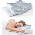 thumbnail image 1 of Ultra Pain Relief Cooling Pillow for Neck Support, Adjustable Cervical Pillow Cozy Sleeping, Odorless Ergonomic Contour Memory Foam Pillows, Orthopedic Bed Pillow for Side Back Stomach Sleeper, 1 of 6