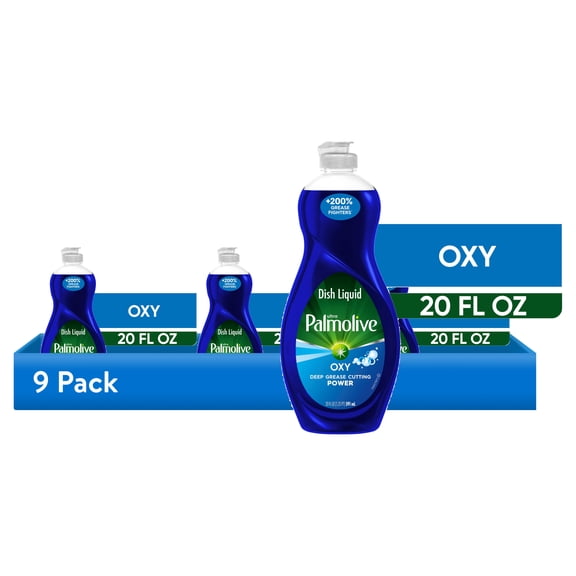 (9 pack) Palmolive Ultra Oxy Liquid Dish Soap, Power Degreaser, 20 fl oz Bottle