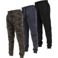 thumbnail image 1 of Ultra Performance 3 Pack Fleece Active Tech Joggers for Men, Mens Sweatpants with Zipper Pockets, 1 of 7