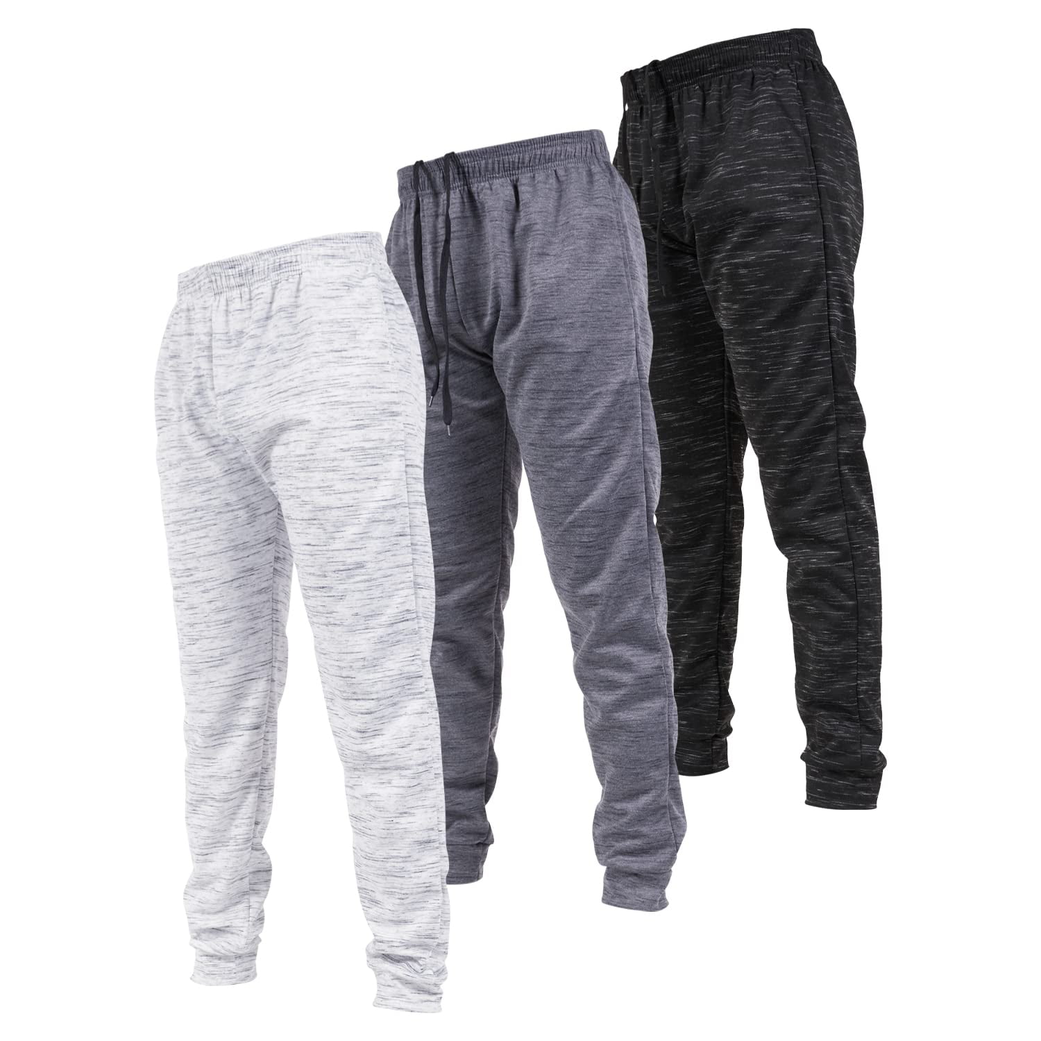 Ultra Performance 3 Pack Athletic Tech Mens Joggers, Track Pants