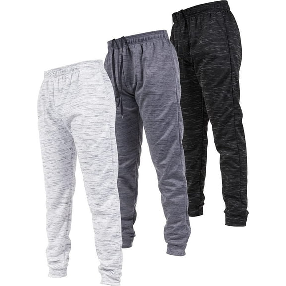 Ultra Performance 3 Pack Joggers for Men, Mens Athletic Sweatpants with Pockets for Men
