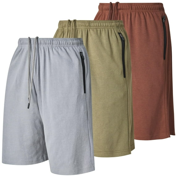 Ultra Performance 3 Pack Mens Shorts Casual Men's Athletic Short Workout Gym Shorts for Men with Zipper Pockets, Small - 5X