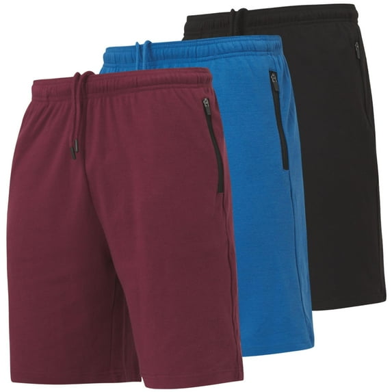 Ultra Performance 3 Pack Mens Shorts Casual Men's Athletic Short Workout Gym Shorts for Men with Zipper Pockets, Small - 5X