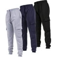 thumbnail image 1 of Ultra Performance 3 Pack Mens Sweatpants, Fleece Cargo Joggers for Men with Pockets, 1 of 7