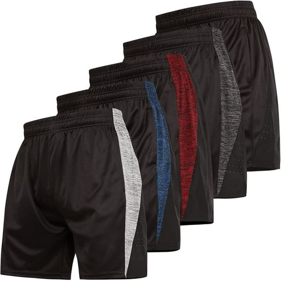Ultra Performance 5 Pack Mens Athletic Basketball Shorts, Running Workout Gym Shorts for Men, SM 5X
