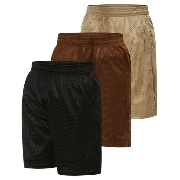 Ultra Performance Boy's Basketball Short's 3 Pack Mesh Athletic Shorts Youth Basketball Soccer & Gym Short for Active Boys