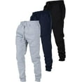 thumbnail image 1 of Ultra Performance 3 Pack Fleece Active Tech Joggers for Men, Mens Sweatpants with Zipper Pockets, 1 of 7