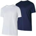 thumbnail image 1 of Ultra Performance Mens Dry-Fit Shirts 2 Pack Workout Gym T-Shirts, Athletic Tees for Men, Multipack Training Tops Navy/White, 1 of 7