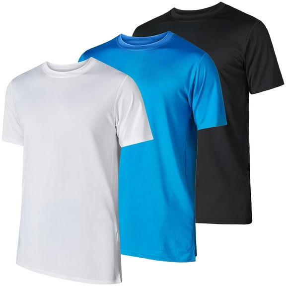 Ultra Performance Mens Workout Shirts - 3 Pack Dri-Fit Gym T-Shirts, Athletic Tees for Men, Multipack Training Tops, Perfect for Fitness & Exercise.