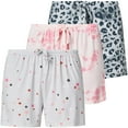thumbnail image 1 of Ultra Performance Women's 3 Pack Boxer Pajama Shorts  Womens Sleep Lounge Shorts, Casual Yummy PJ Short for Women Avail in Plus Size, 1 of 7