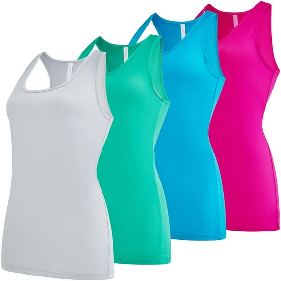Ultra Performance Women's Athletic Workout Tank Tops 4 Pack Womens Yoga Pilates and Running Tank's Casual Gym Tees & Tanks for Women