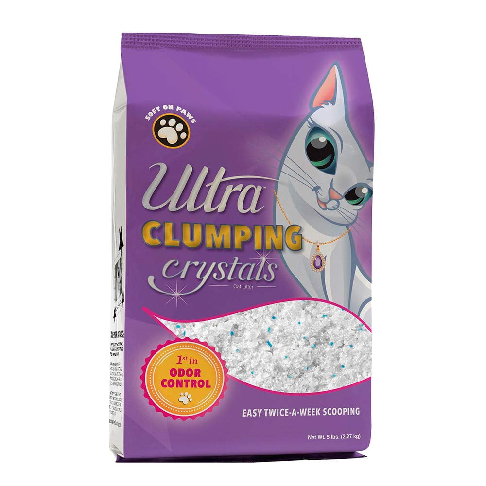 Ultra Pet Clumping Crystal Cat Litter, White Crystals with Multicolor Crystals, 5 Lbs KK21 KK21