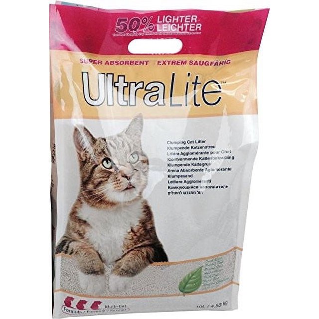 Ultra Pet Ultralite Dual Actuon Scoopable Cat Litter, 10 Lb