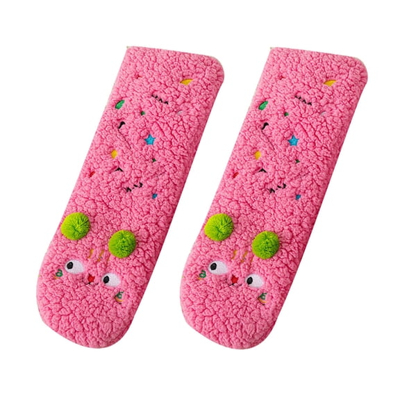 Ultra Plush Fleece Slipper Socks for Women Extreme Warmth Thick Cozy Non-Slip Indoor Socks for Cold Nights Home Lounge and Winter Comfort