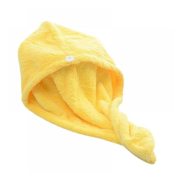 Hair Towel Wrap Turban Microfiber Hair Drying Towels, Super Absorbent Magic Hair Dry Hat Cap Twist Head Towel with Button for Women Girls Long & Curly Hair