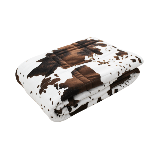 Ultra Plush Pine & River Minky Weighted Blanket (60"x80", 15 lb) in Cow