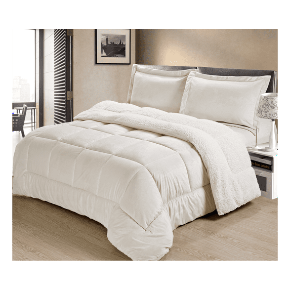 Ultra-Plush Sherpa Comforter & Shams