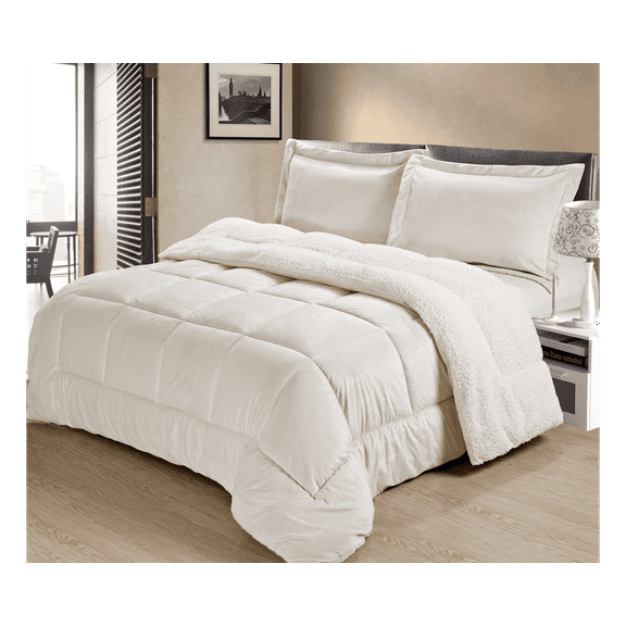Ultra-Plush Sherpa Comforter & Shams