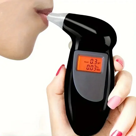 Ultra-Precise Portable Digital Breathalyzer, Alcotester for Personal and Vehicle Use, Battery Powered Alcohol Breath Tester - Delivered Without Battery