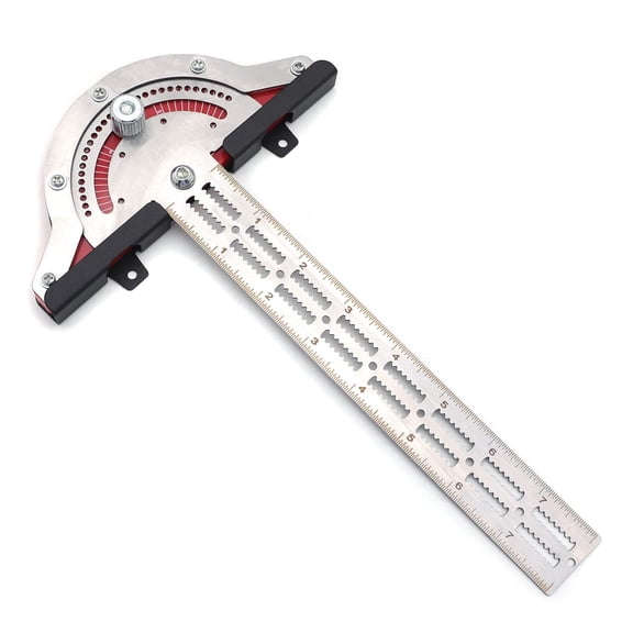 Ultra-Precision Woodworking Marker Tool Rule with Red Accents & Clear Scale for Perfect Lines Ideal for Detailed Woodworking Tasks