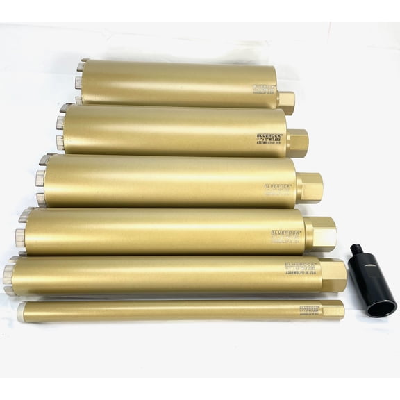Ultra Premium 1" - 6" Diamond WET Coring Bit Set for Concrete Core Drill