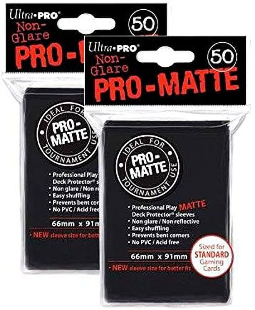  Ultra Pro 0598022 PRO-Matte (100 Count) Deck Protector Sleeves-Magic  The Gathering, Black, 2x50ct, 100 Pack : Toys & Games