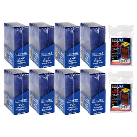 Ultra Pro 200 Regular TOPLOADERS Standard + 200 Free Sleeves New Top Load Lot