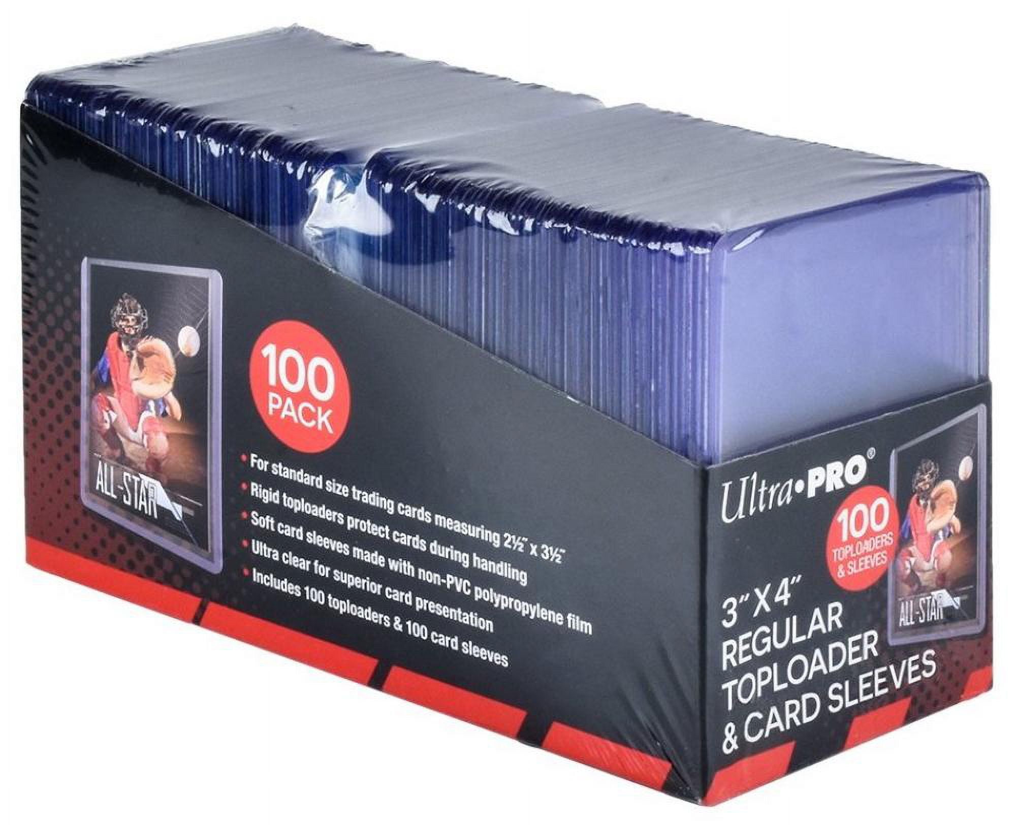 Ultra Pro 3"x4" Toploaders with Clear Sleeves 100 Pack Box Trading