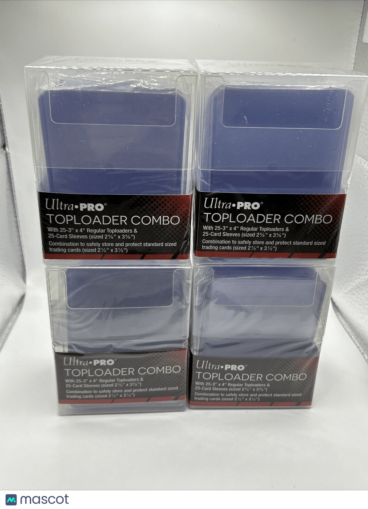 Ultra Pro 35pt Toploader Combo boxes (4) with 25 Toploaders & sleeves ...