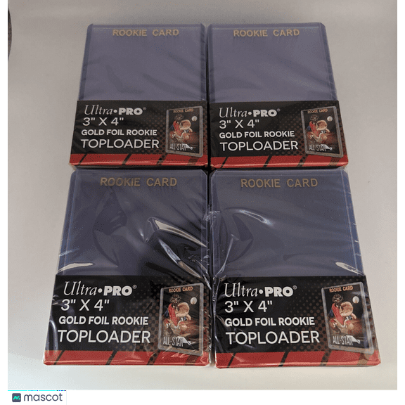 Ultra Pro 3X4 GOLD ROOKIE 35pt Toploaders 4 Packs of 25 for Standard Sized Cards