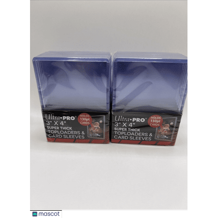 Ultra Pro 3X4 Super Thick Toploaders 130pt Point 2 Packs of 10 WITH SLEEVES