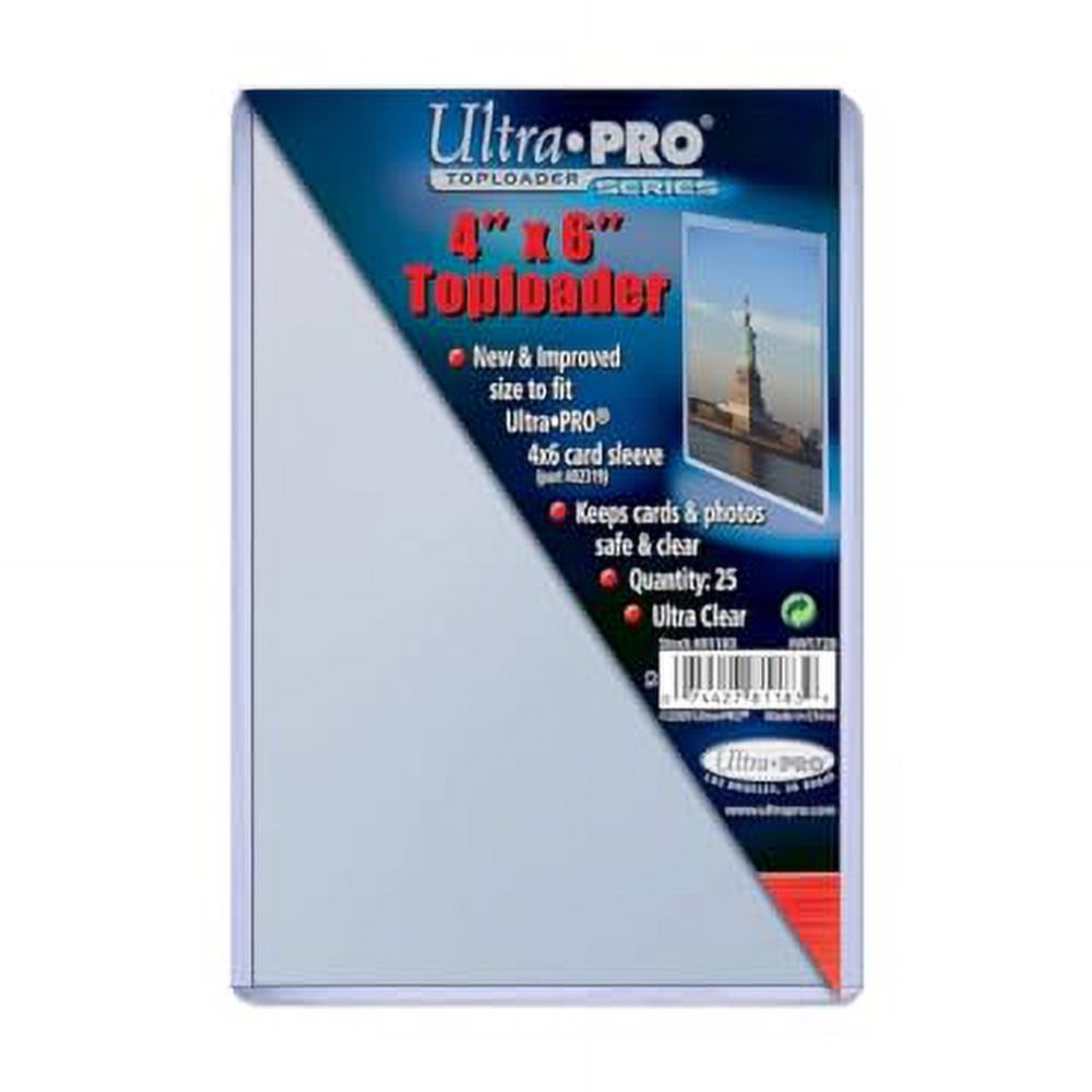 UltraPro 4X6 Top Loaders 25 Per Pack (Quantity of 100)