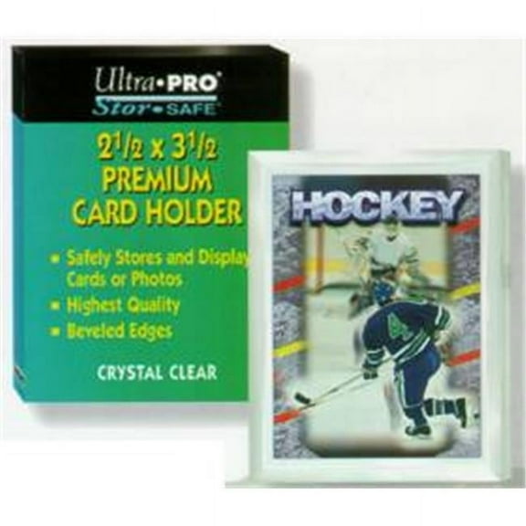 Ultra Pro 7442743012 2.5 x 3.5 in. Vertical Premium Beveled Edges Card Holder