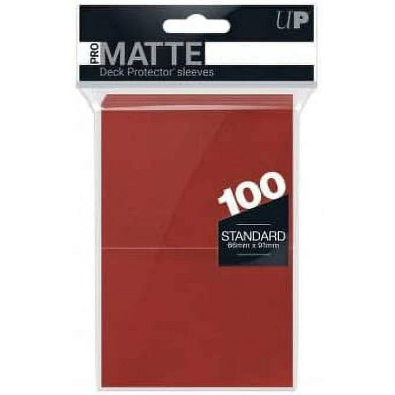  Ultra Pro 84516 Standard Pro Matte Card Sleeves 100 Pack-Red :  Toys & Games
