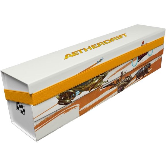 Ultra Pro - Aetherdrift Finish Line Key Art 500+ Flat Pack Storage Box for Magic: The Gathering, Portable Card Organizer, Collapsible Trading Card Storage, MTG Accessory