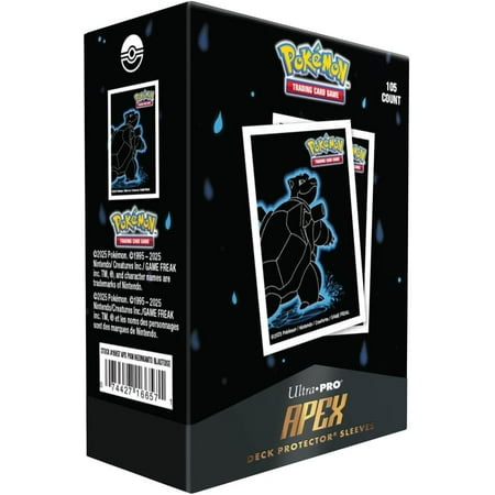 Ultra Pro: Pokemon Neon Kanto 105ct Apex Standard Sleeves - Blastoise
