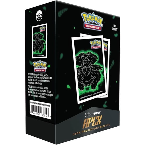 Ultra Pro: Pokemon Neon Kanto 105ct Apex Standard Sleeves - Venusaur