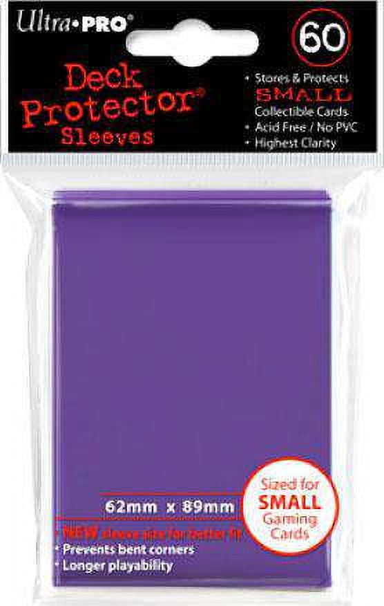 Ultra Pro Card Supplies Deck Protector Purple Small Card Sleeves (60 ct) -  Walmart.com