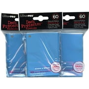 Ultra Pro Card Supplies YuGiOh Sized Deck Protector Sleeves Light Blue 60 Count x3