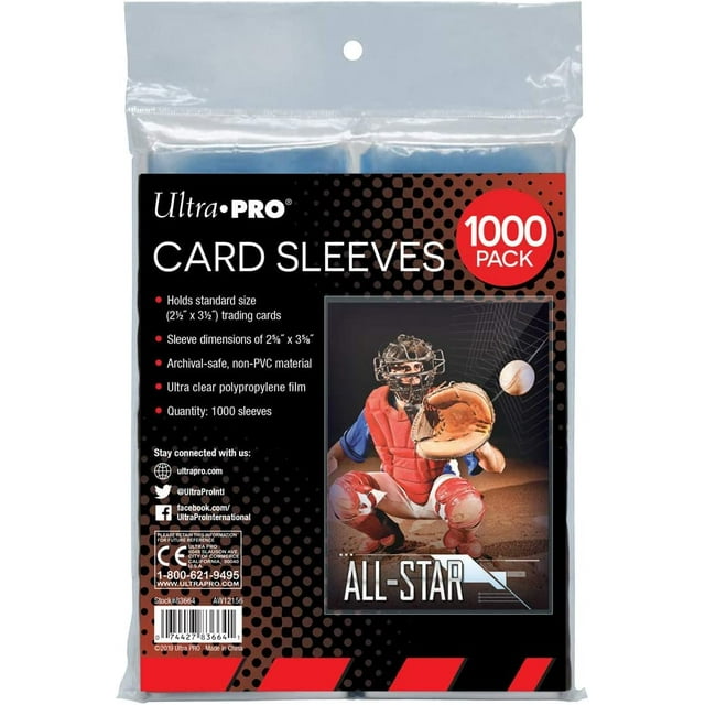 Ultra Pro Clear Card Sleeves for Standard Trading Cards 1000 Count