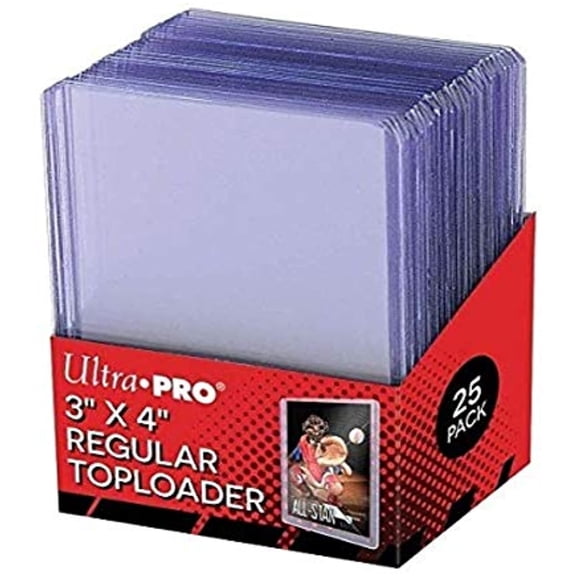 Ultra Pro Clear Regular Toploader 3" x 4" 25-Count per Pack (2-Packs)
