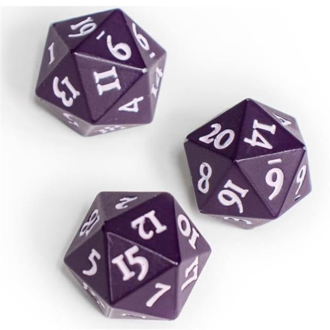 Ultra Pro ULP16488 D20 Vivid Heavy Metal Midnight Plum Dice Game - 2 Piece