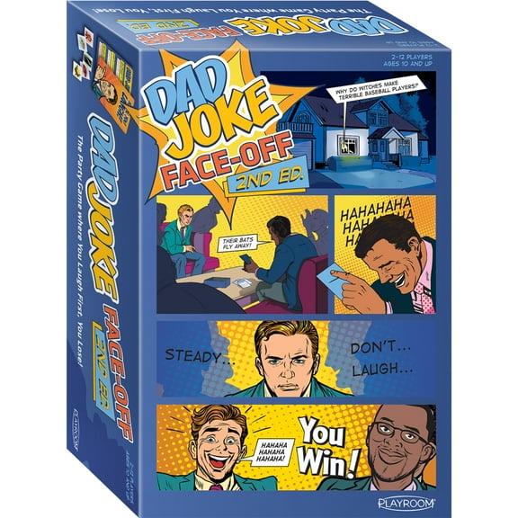 Dad Joke Face - Off 2nd Edition - Keep a Straight Face in This Hilarious Party Game, Family Fun Games, Party Games for Adults, Laughter Therapy